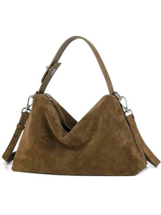 Handbags - Chic Suede Leather Crossbody & Tote Handbag for Women - Stylish & Versatile